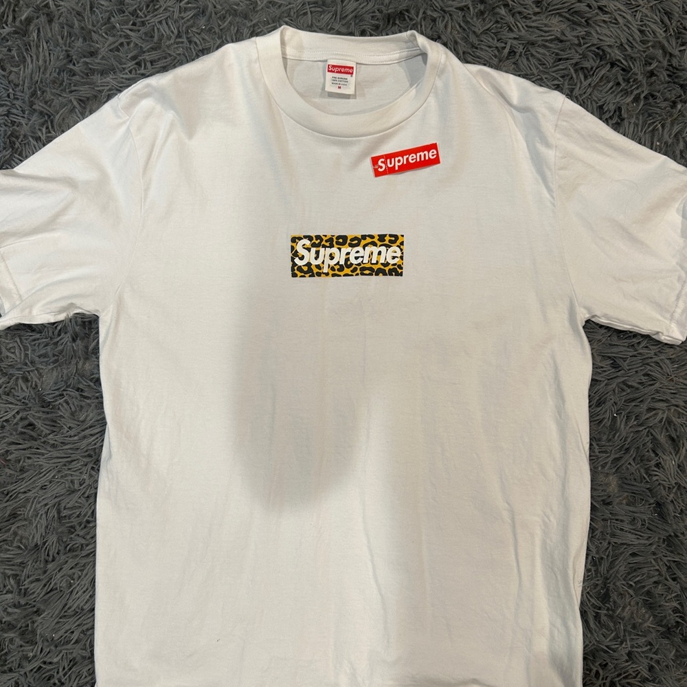 Supreme White Cheetah Print Shanghai | M